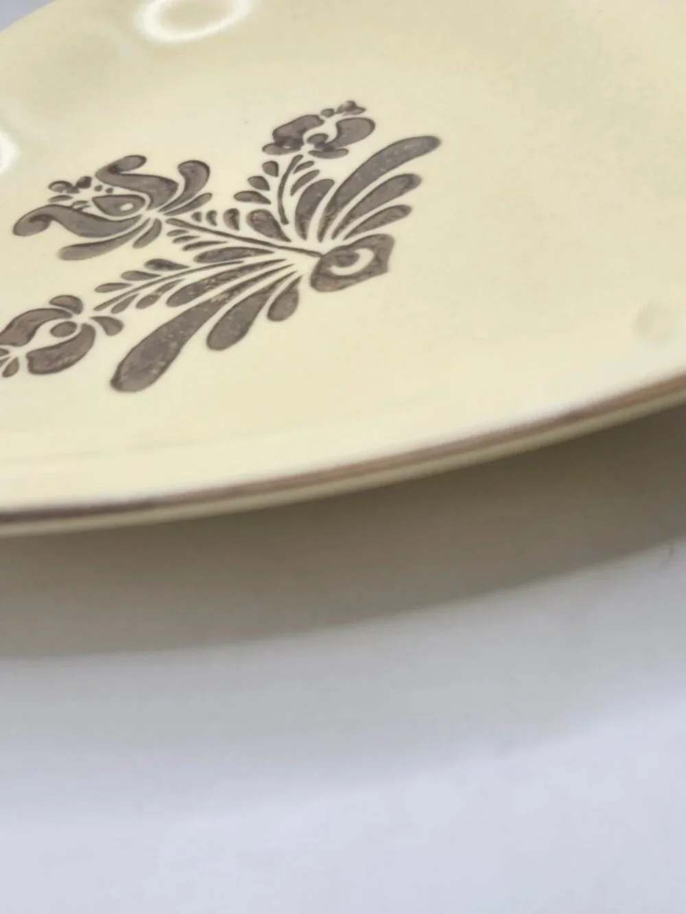 Vintage Pfaltzgraff China Heart Shaped Plate in Village Pattern